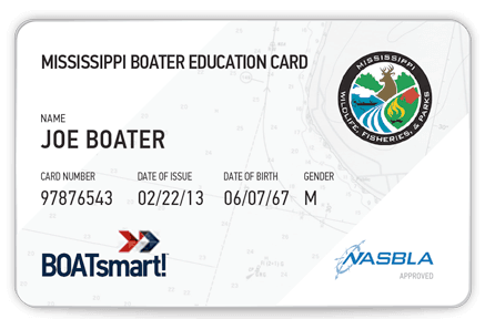 Mississippi boater card